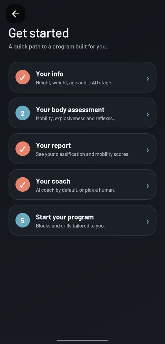 Gym App: Onboarding journey screen